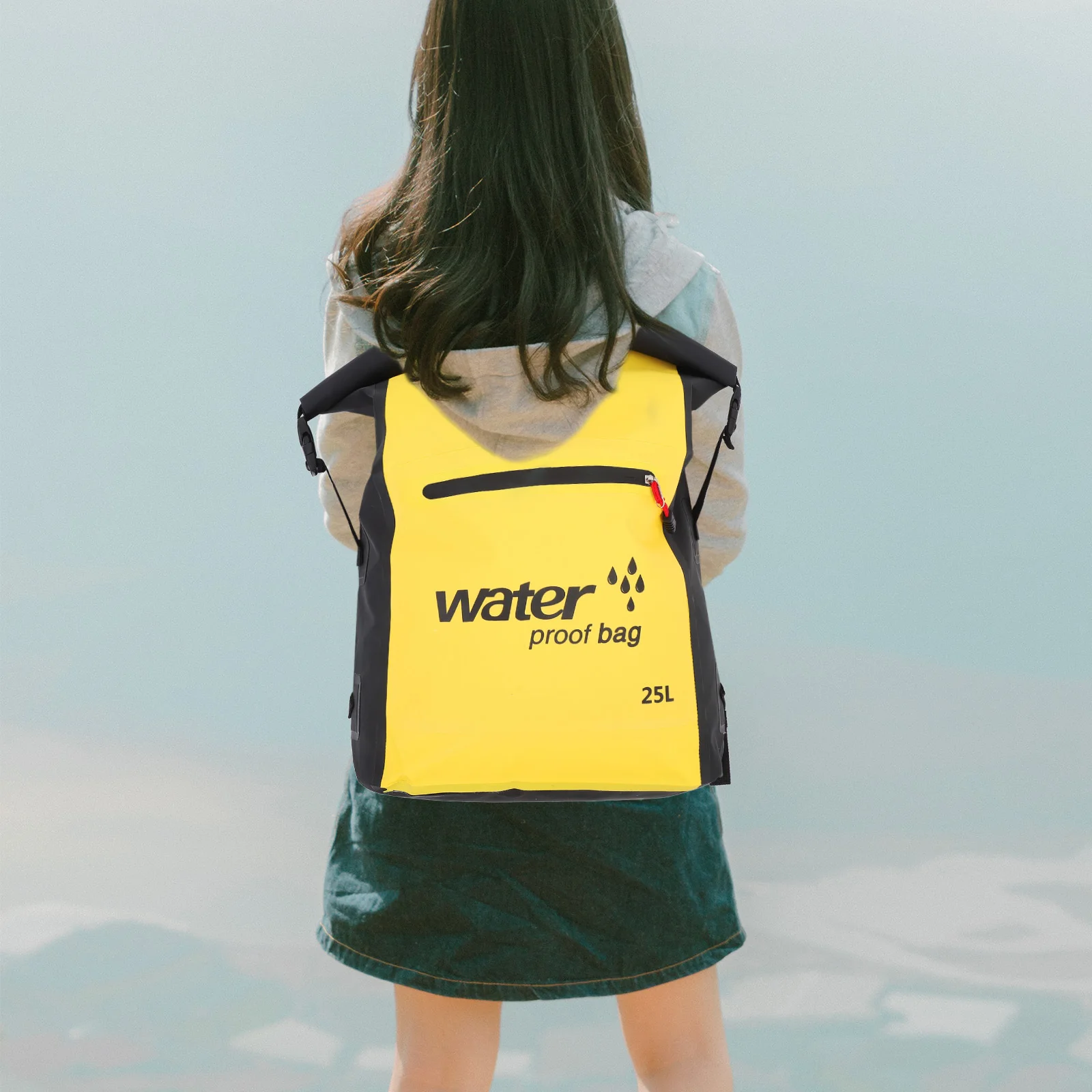 25L حقيبة شاطئية مقاومة للماء حقيبة جافة عائمة احترافية للمغامرات الخارجية الانجراف التخييم المشي لمسافات طويلة منظم معدات السباحة #5