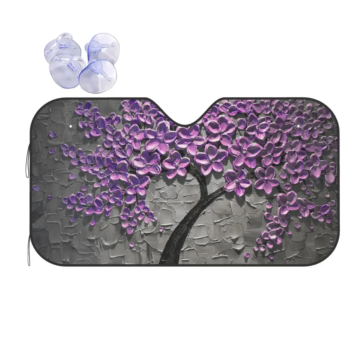 

Nordic Oil Painting Windshield Sunshade Floral Cover Front Block Window 70x130cm Car Window Windscreen Cover Sunscreen Curtain