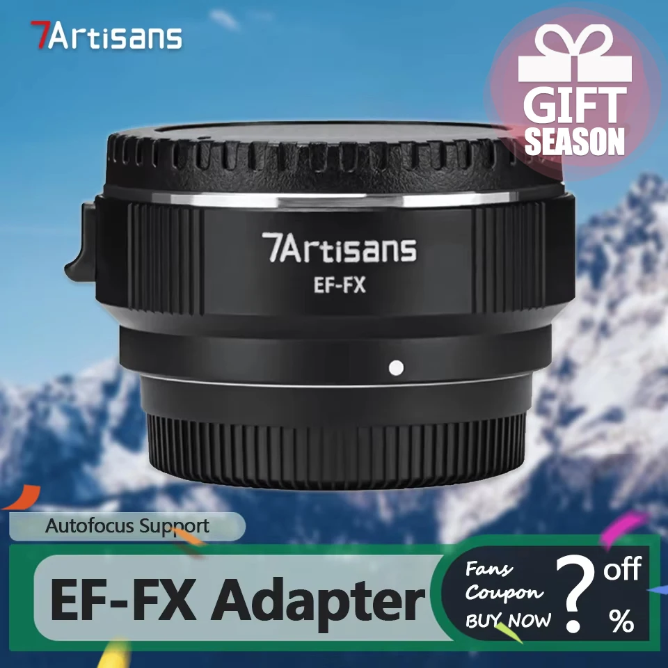 7artisans EF-FX Autofocus Lens Adapter for Camera Photography Accessories for Canon EF to Fujifilm XF Mount XT-100 XT-30 XE4