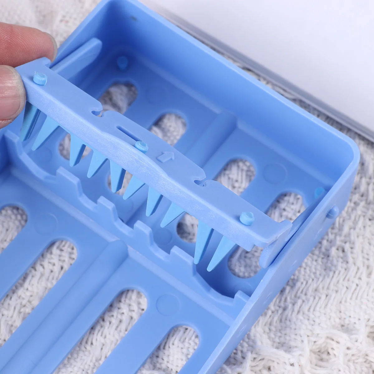 

Dental Disinfection Tray Sterilisation Box With Foldable Design For Holder ABS Plastic
