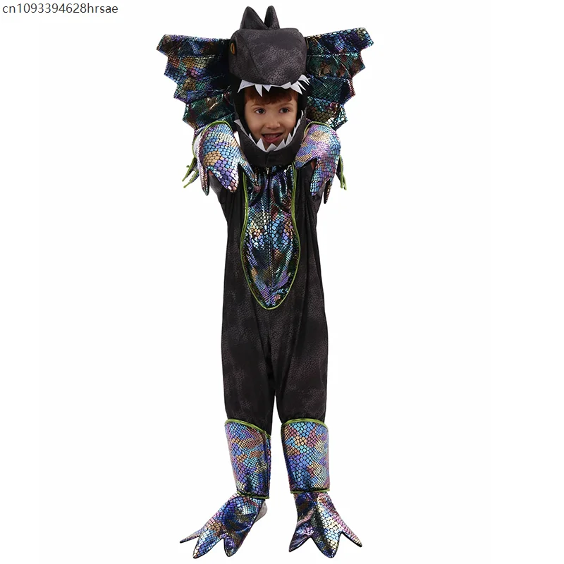 

2025 New Arrival Unisex Dilophosaurus Dinosaur For Book Week Halloween Dino Costume