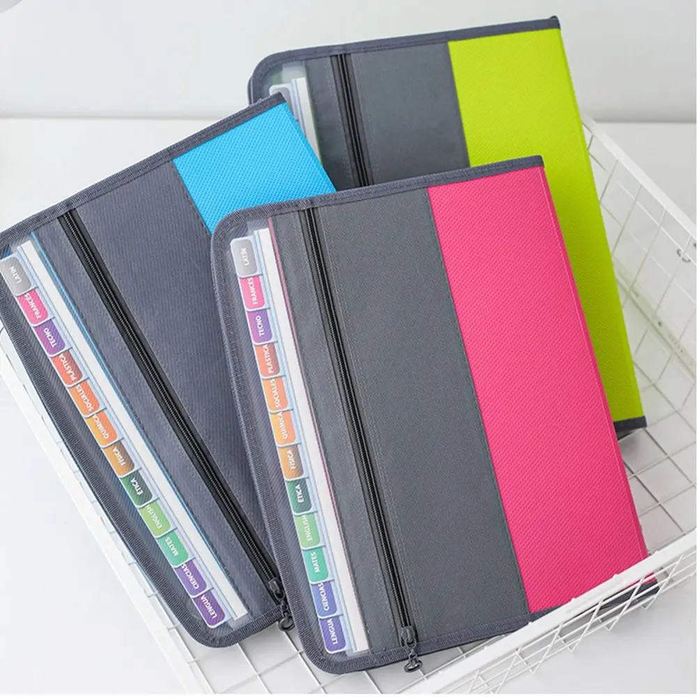 Portable School Paper Folder Briefcases Business A4 File Folder Bag Document Organiser Expanding Wallet Document Organ Bag