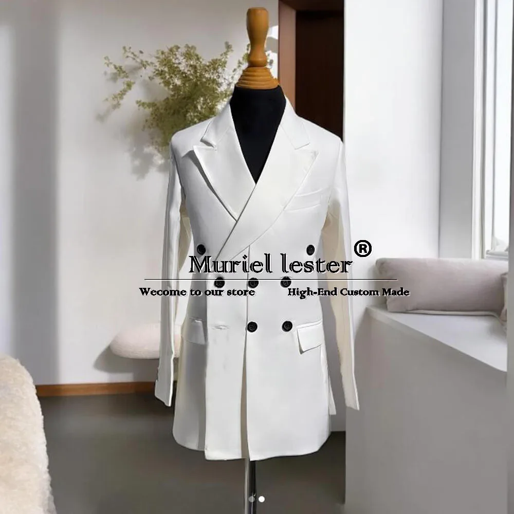 

Man Fashion Design Suit Jackets Slim Fit Business Banquet Prom Blazer Custom Made Men's Tuxedo Long Trench Coat Male Clothing