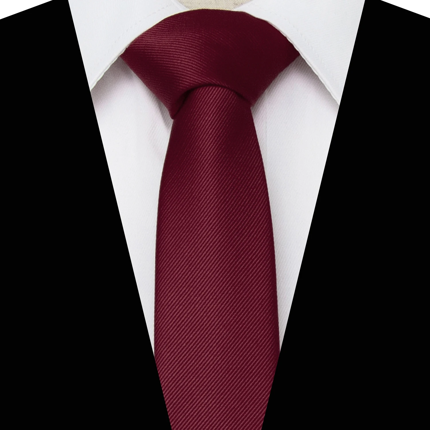 Cravatte classiche da uomo solide Cravatte skinny sottili da 6 cm Cravatte in tessuto jacquard solido per regalo di festa aziendale per matrimoni da uomo