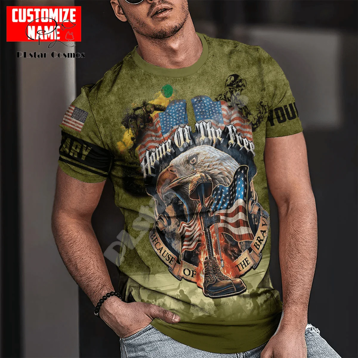 Новые модные забавные Летние повседневные Забавные футболки с коротким рукавом X2 с рисунком военного ветерана солдата орла 3DPrint Харадзюку