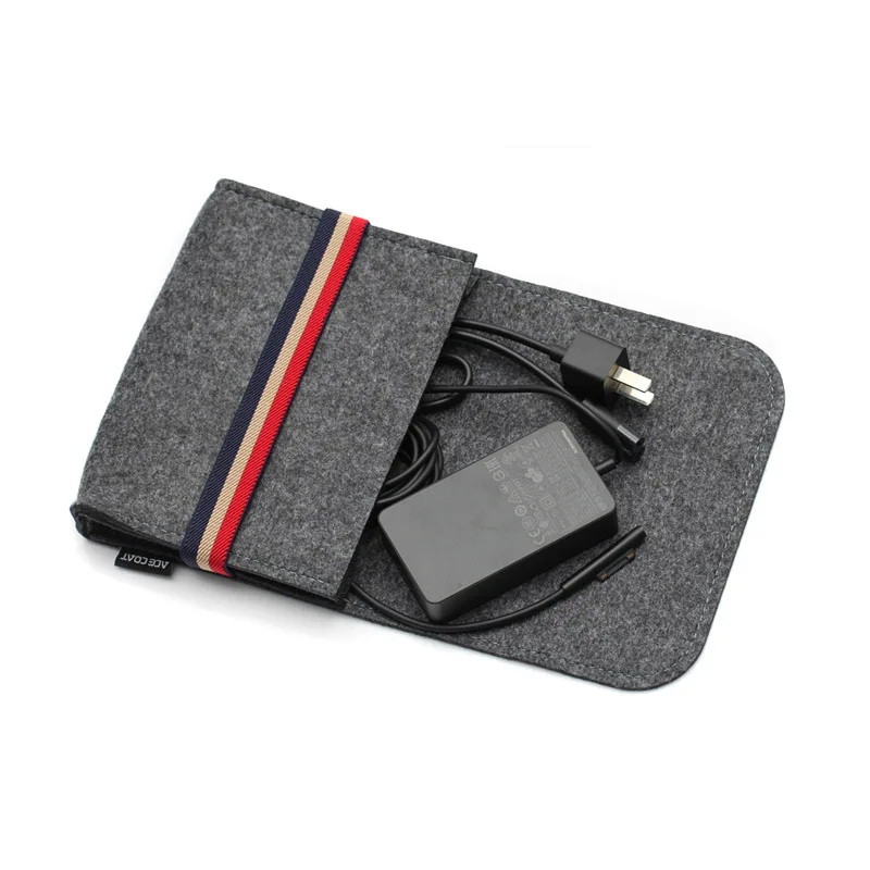 Storage Bag Portable Mini Felt Pouch Bank Data Cable Charger Digital Earphone Cosmetics Organizer Travel Holder Kit Accessories