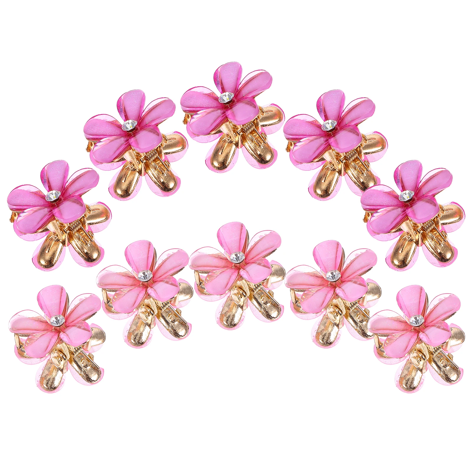 

10pcs Kids Flower Hair Clips Set Small Cute Barrettes For Toddler Baby Girls Strong Grip Lightweight Comfortable Colorful Design