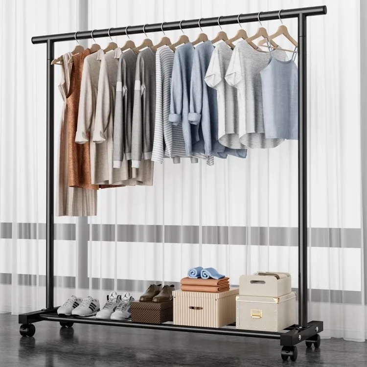 

Clothes drying rack Floor-to-ceiling stainless steel simple indoor dormitory Balcony Clothes drying rack Hanging clothes pole