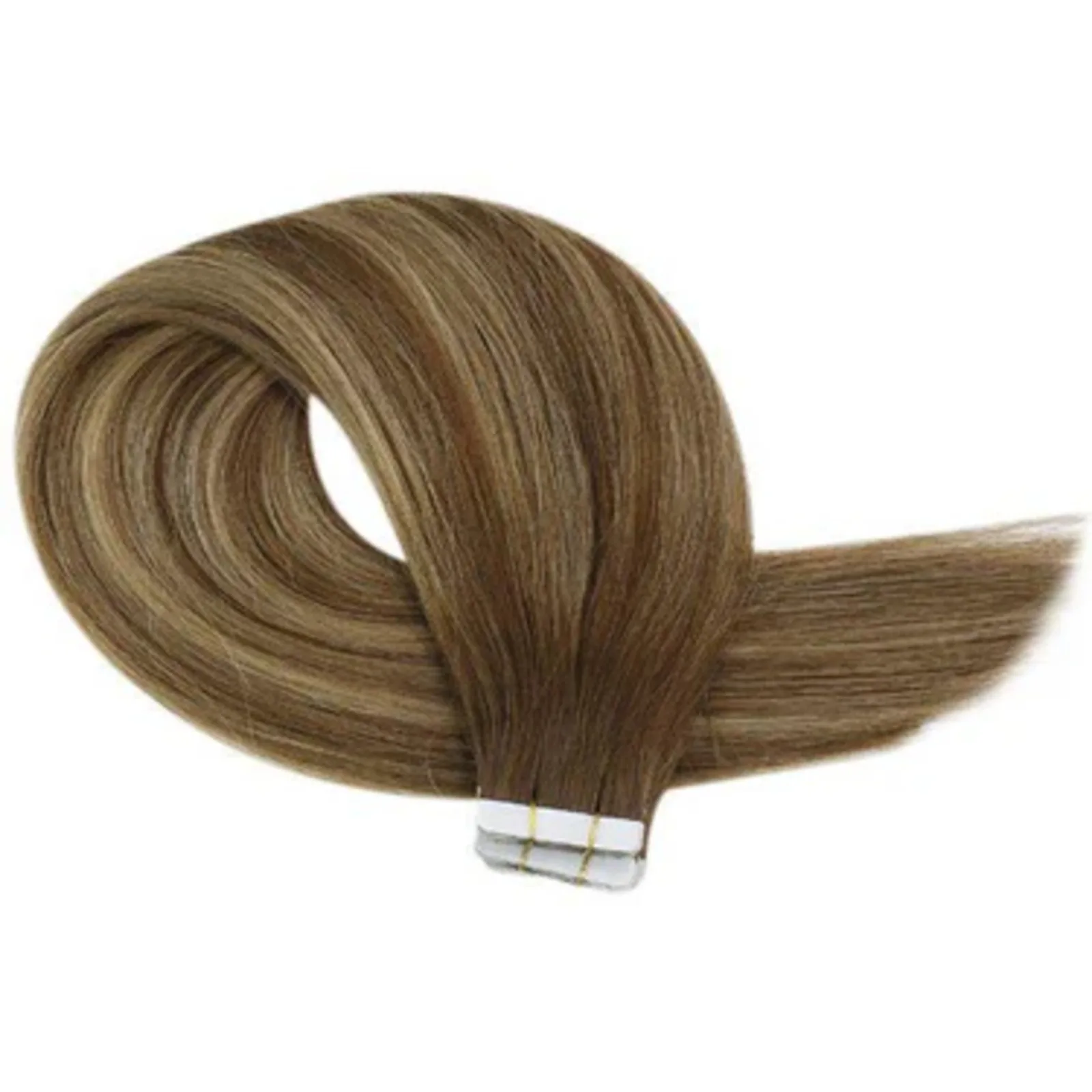 Procureur Gsee-Extensions de Cheveux Humains Vierges, Raides, Bande, 100% Cheveux Humains, 14-24 Pouces, 10-20Pcs