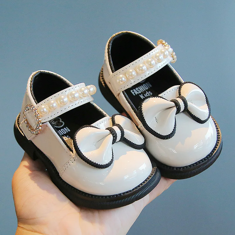 Kid Leather Shoe 2023 Autumn New Girl Princess Shoe Soft Sole Walking Shoe Baby Shoe Single Shoe Kid Shoe Mary Jane Girl Dresses