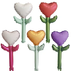 10pcs Mini Love Flower Balloons Love Shaped Balloons Valentines Day Balloon Mother's Day Decoration Baby Shower Party Supplies