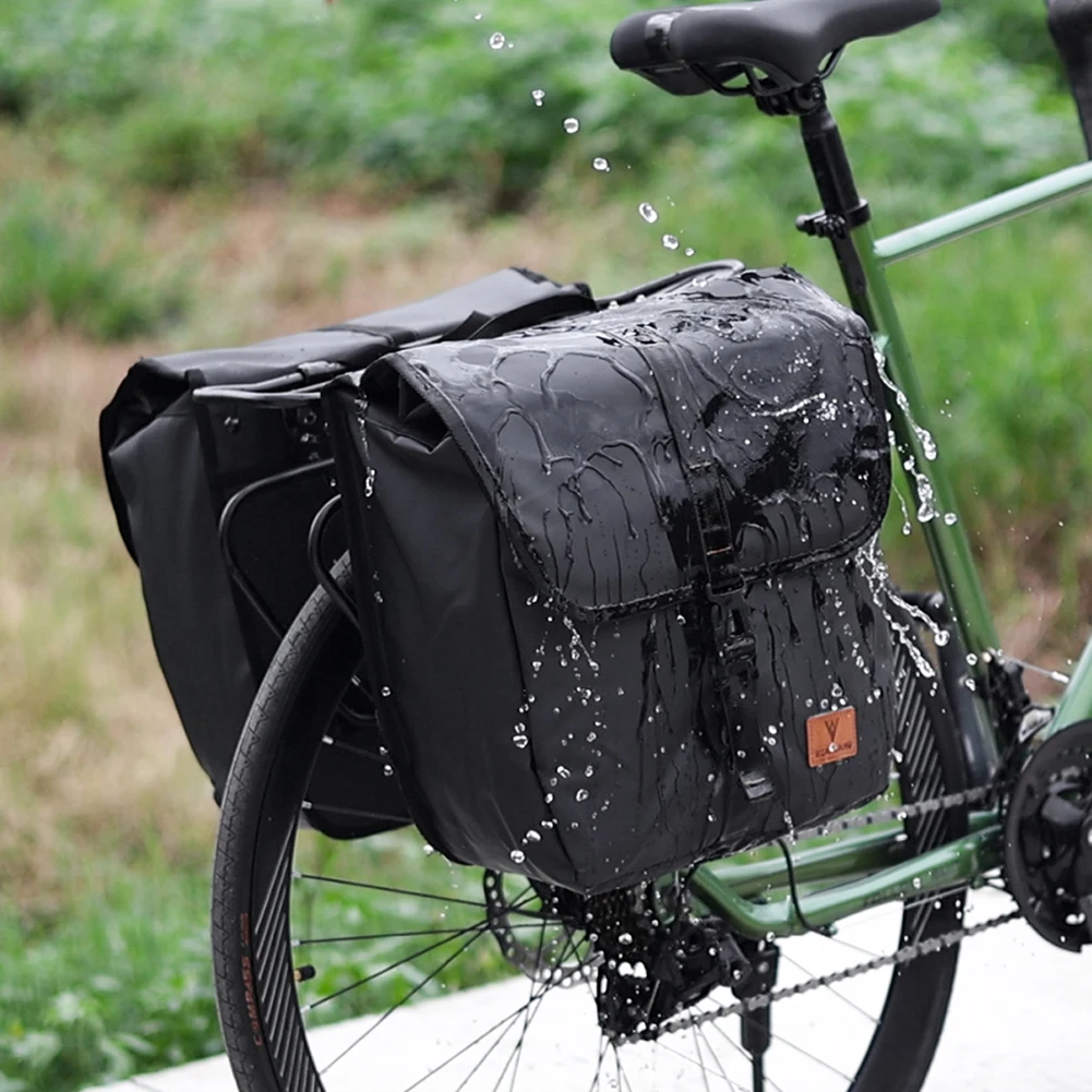 Bicycle Rear Seat Bag Multifunction Rear Seat Panniers Pack Waterproof Bicycle Saddle Bag with Handle MTB Road Bike Accessories