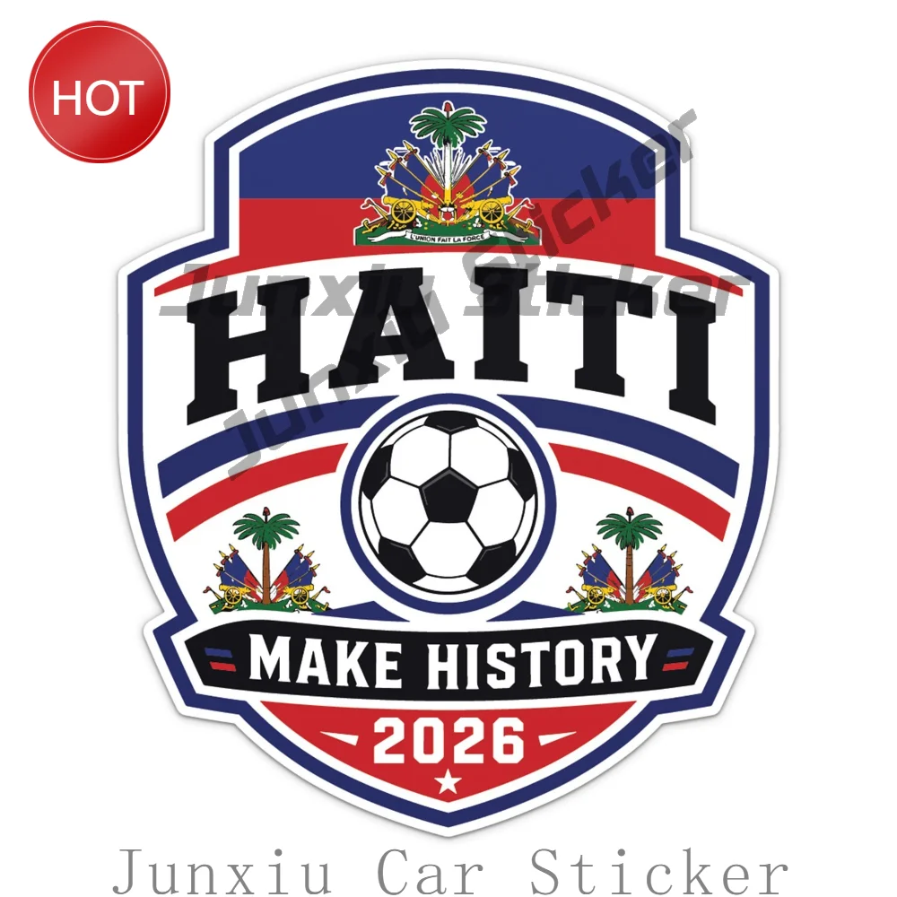 Haiti Flag Football Soccer 2026 Make History Vinyl Car Sticker And Bumper Decal