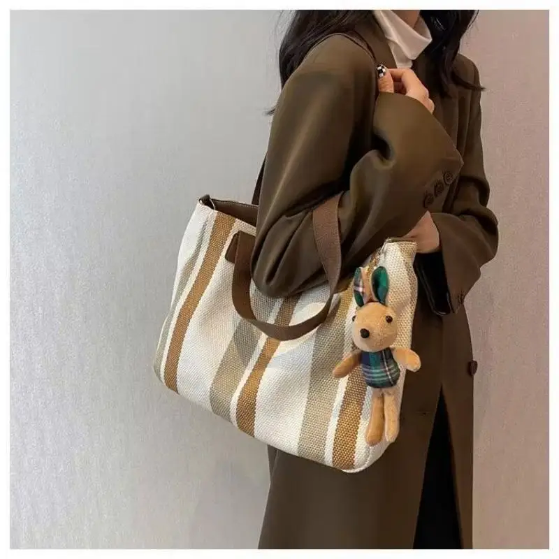 New Fashion Designer Luxury Bag Hand Bag High Quality Casual Women Tote Large Capacity Shoulder Bag Female Purses Canvas Handbag