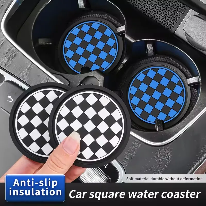 

2 шт./компл., новый автомобильный подстаканник, противоскользящая силиконовая вставка, коврик для подставки, универсальные автомобильные аксессуары, черный, подходит для большинства автомобилей