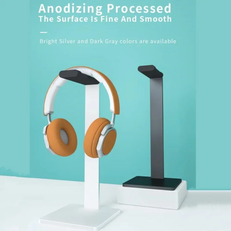 Soporte de escritorio para almacenamiento de auriculares, soporte de aleación de aluminio para auriculares, soporte de exhibición para auriculares de diseño Universal