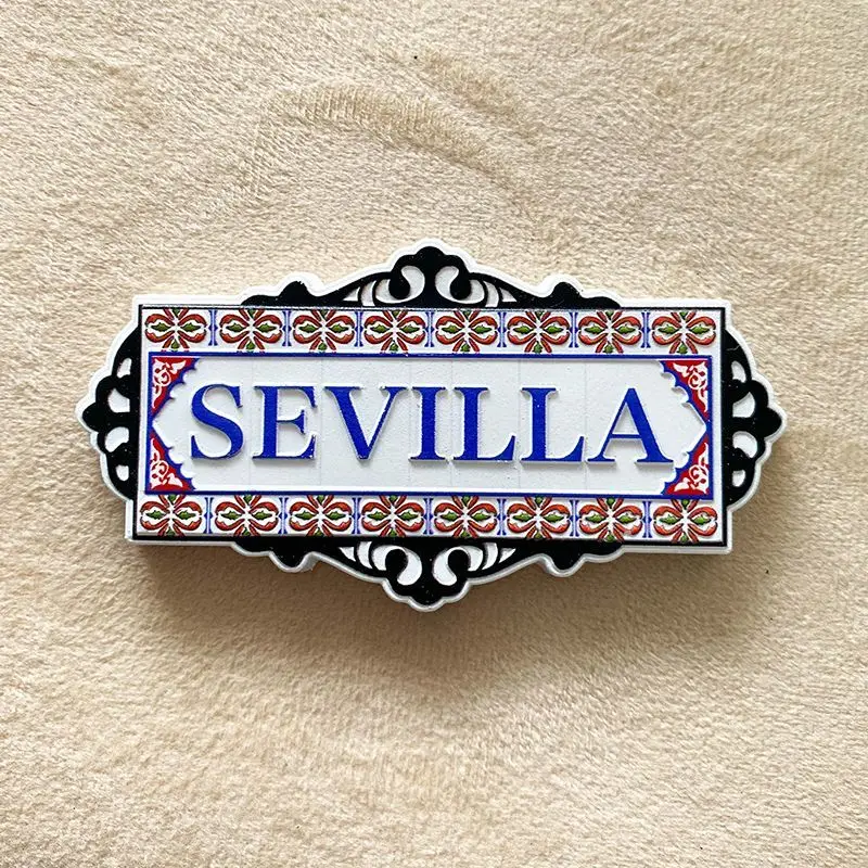 

Vintage Sevilla 3D Resin Fridge Magnet - Cute Decorative Souvenir, Eclectic Kitchen Decor Item