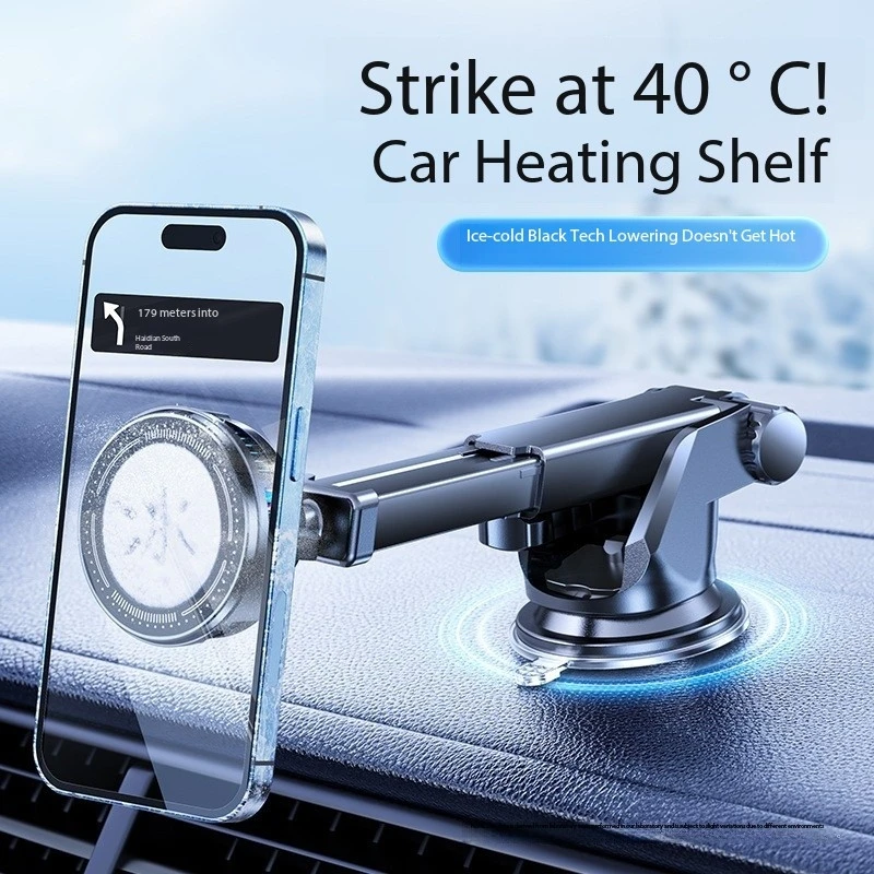 

360 ° Вращающаяся присоска, магнитный держатель для телефона, длинная рука, автомобильная подставка, магнитная автомобильная мобильная поддержка, охлаждающий магнитный кулер Magsafe, поддержка