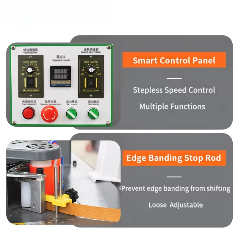 High Speed Full Automatic Edge Bander with Auto Panel Feeding Auto Trimming and Auto End Cutting for Cabinet Making