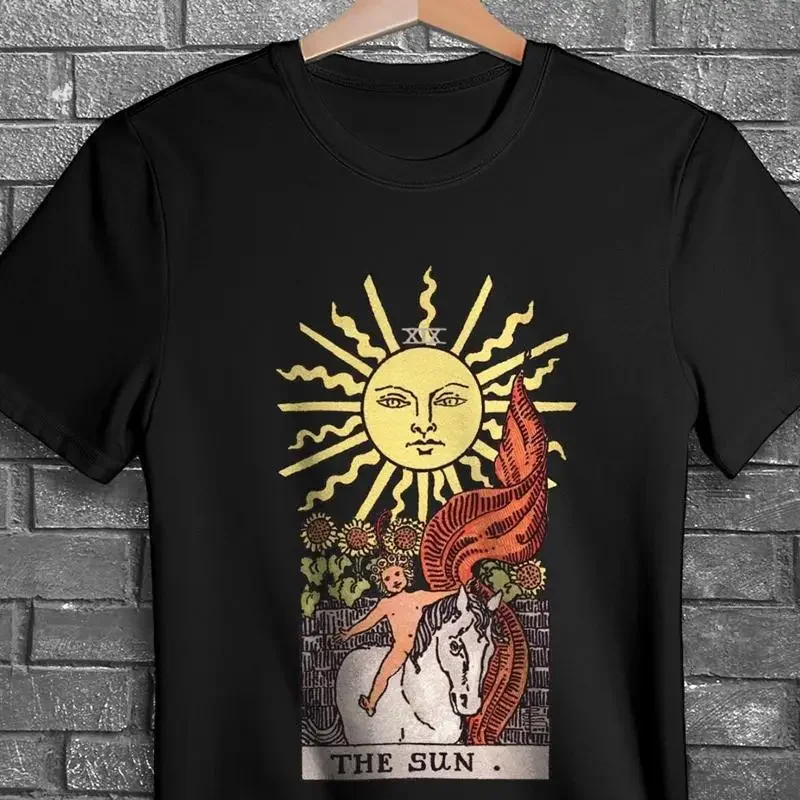 The Sun Tarot Card T Shirt Occult Clothing Alt Gothic