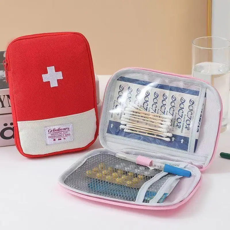 Mini Portable Medicine Bag Travel First Aid Kit Medicine Bag Storage Bag Survival Kit Medicine Box Outdoor Emergency Camping