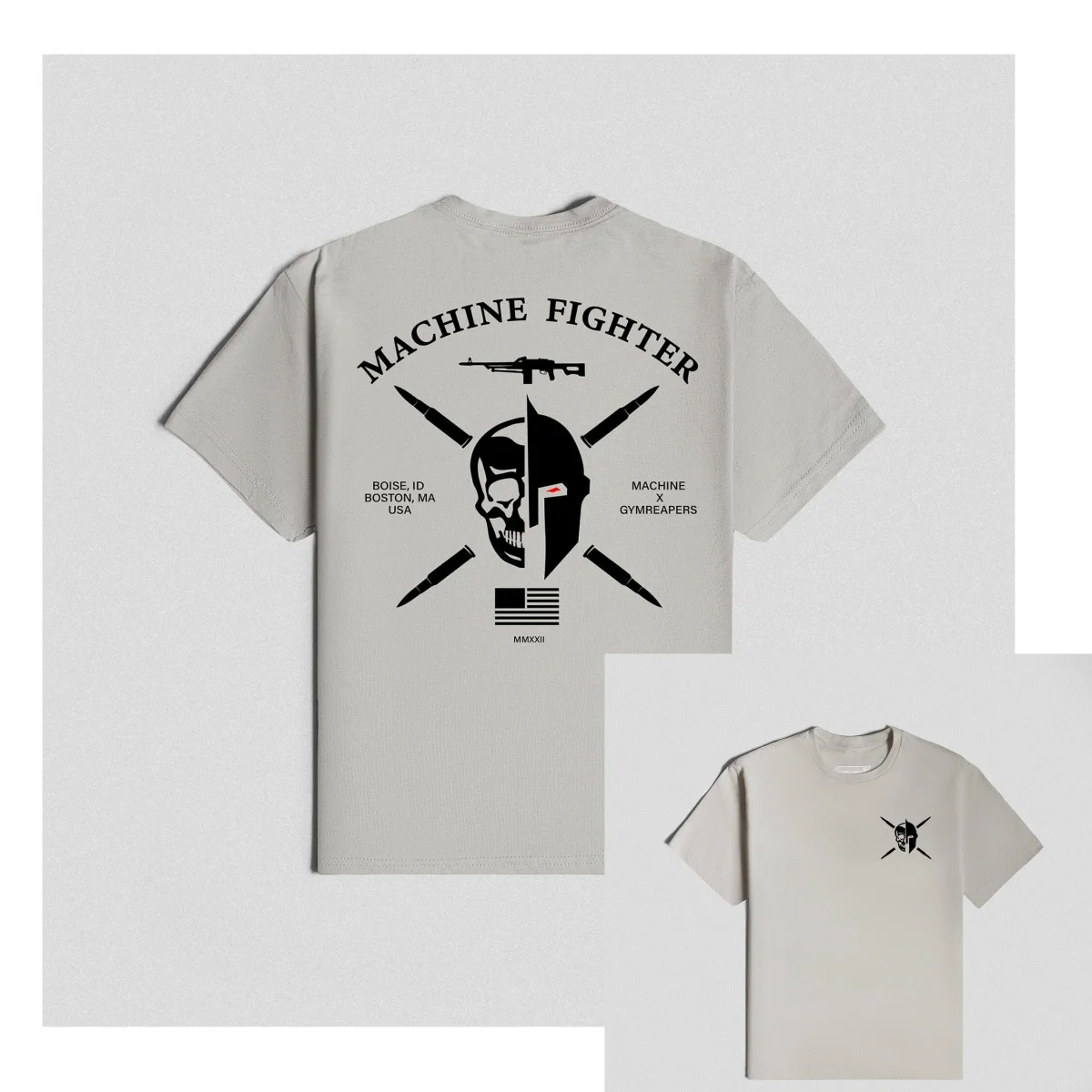 7.62 Machine Fighter Tee Sports Fitness Training Gym Leisure T-Shirt Men's and Women's Luxury Brand Top
