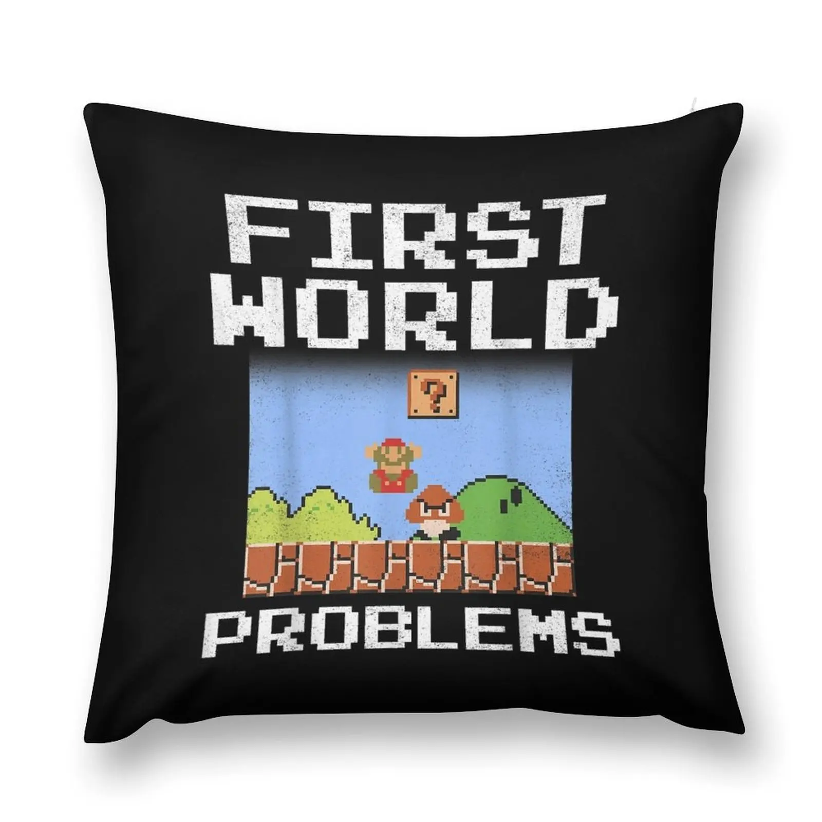 

8 Bit First World Problems Throw Pillow Decorative Cushion Pillow Cover pillow