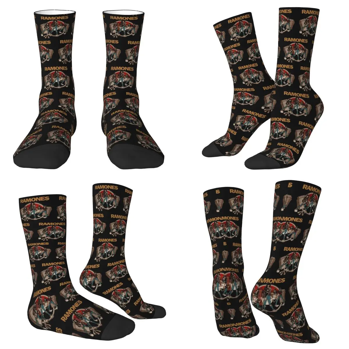 All Seasons Crew Stockings The Legend Band Ramons Essential Ramons Socks Funny Long Socks for Men Women Valentine's Day Gifts