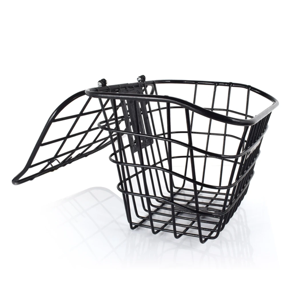 Hot sale  metal black stainless steel durable thickened bicycle basket/bike basket food basket high quality