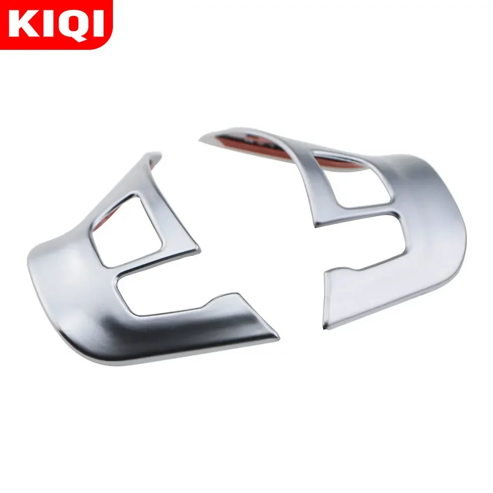 KIQI ABS Car Steering Wheel Panel Decoration Cover Trim Sticker for Peugeot 208 2015 - 2019 Accessories