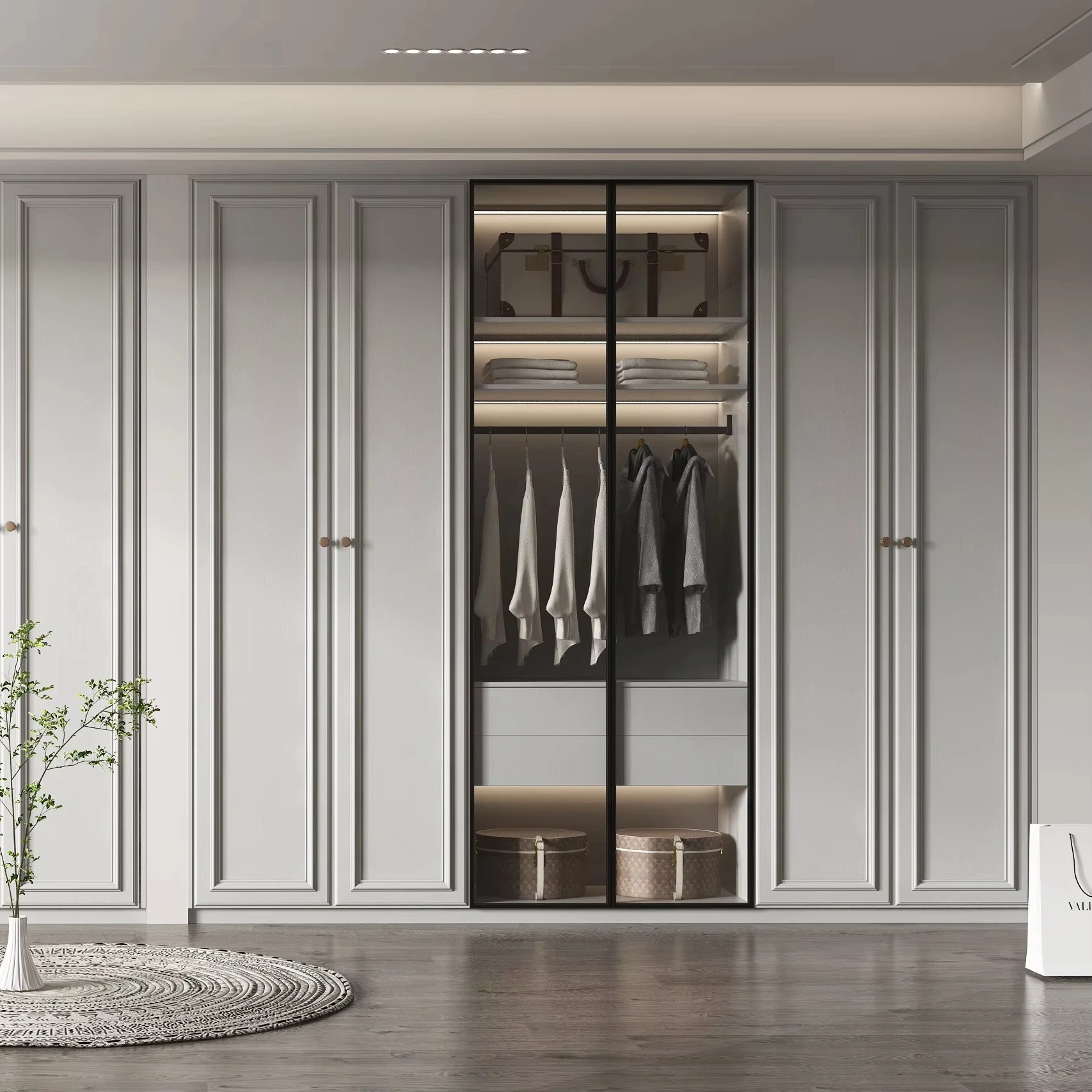 

Customizable Modern Wooden Wardrobes for Bedroom