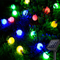 Solar Globe Ball String Lights Outdoor Waterproof Solar Backyard Patio Fairy Light Party Christmas Decoration Lawn Garden