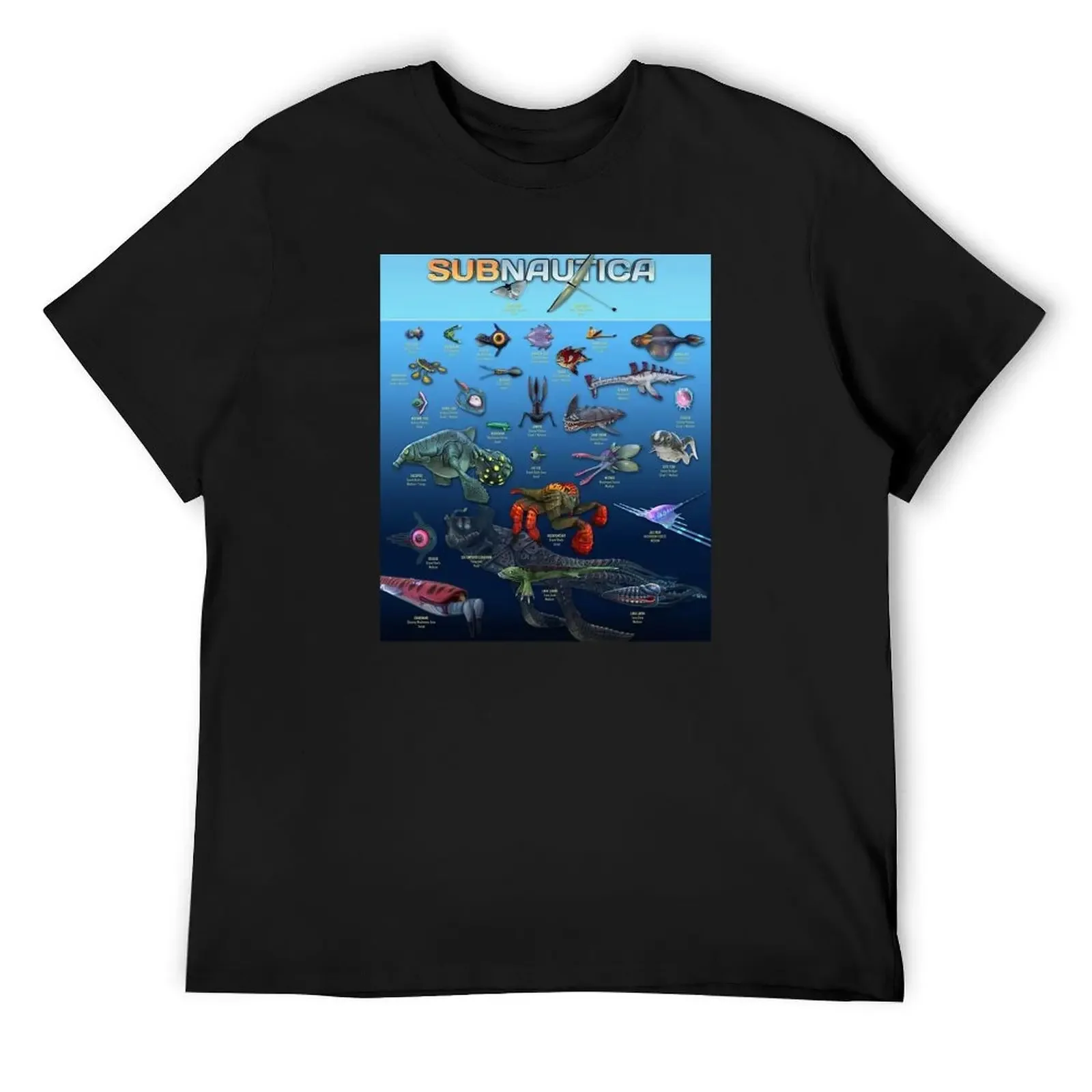 

subnautica T-Shirt custom shirt custom t-shirts vintage graphic t shirt vintage Men's cotton t-shirt