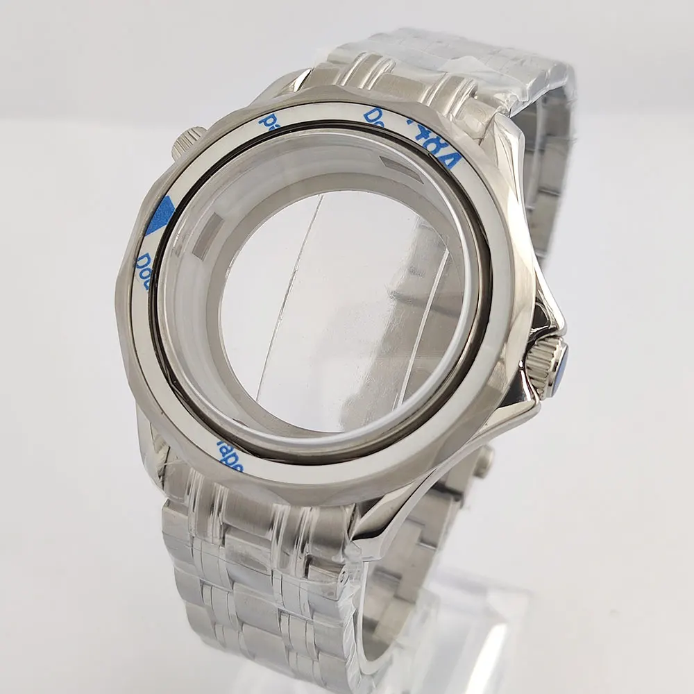 NH35 case  42mm case Stainless steel case with sapphire glass Bracelet+case and bezel for NH35 NH36 Automtaic Movement watchcase