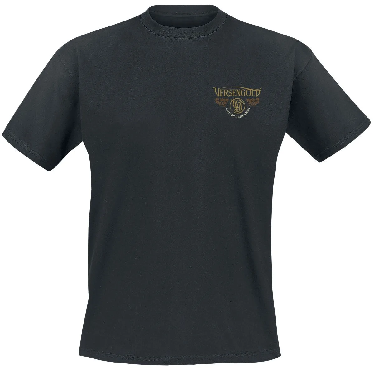 Versengold Lautes Gedenken Goblet Double Sided Print T Shirt, 100% Cotton Casual Neutral Tee, Medieval Metal Streetwear