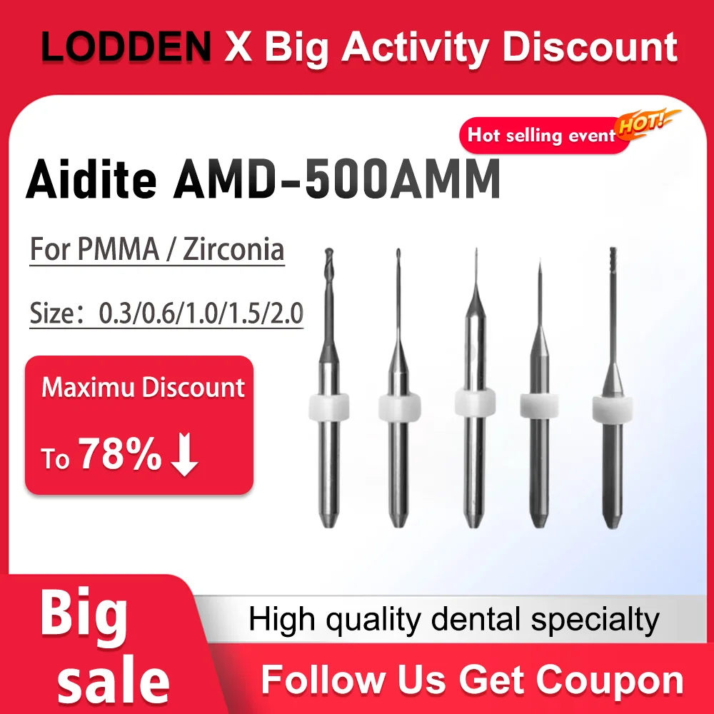 

Алмазные стоматологические фрезерные боры Aidite AMD-500 AMM-520 — плоский конец D4 для циркония ПММА | Материалы для стоматологической лаборатории