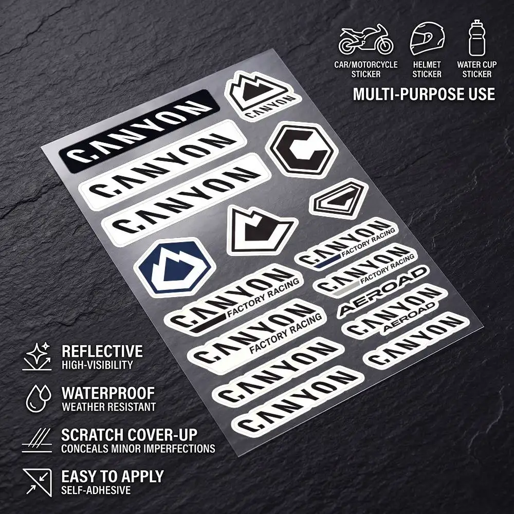 C-Canyon-n Safety Reflective Waterproof Auto Decal Scratch Cover Stickers Universal For Bike Helmet Mug Refrigerator