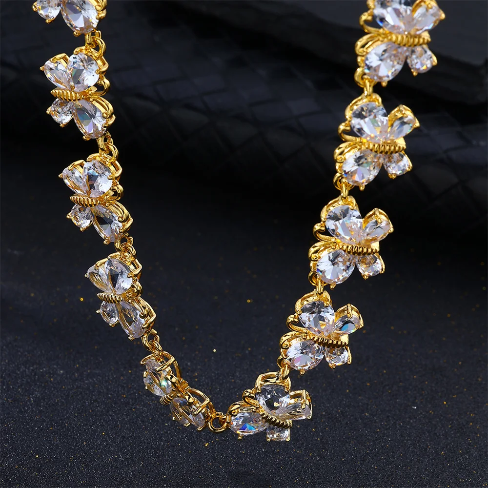 Fashion 18-inch Butterfly Cuban Chain Necklace For Women Men Pendant Choker Personalized Birthday Banquet Jewelry Gift Wholesale