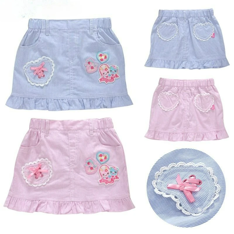 Pink Kawaii Lolita Style Ruffles Skirts Japanese Women Sweet Cute Cartoon Bunny Embroidery Bow Cake Mini Skirts Y2k Faldas Mujer