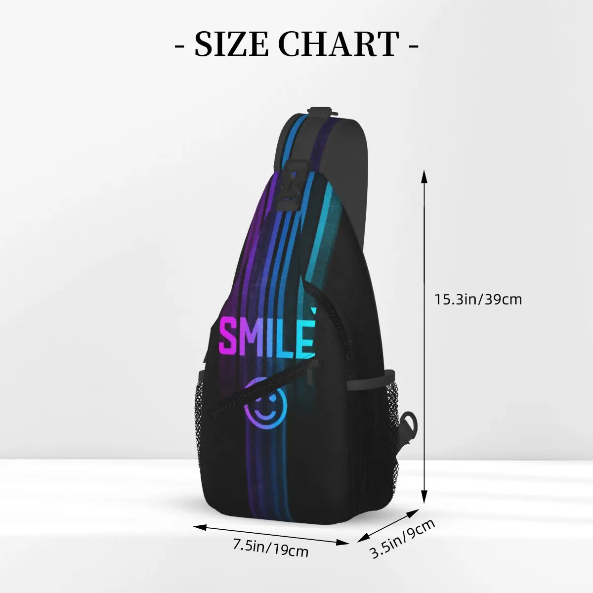 S-smile Face Sling Peito Sacos Crossbody Ombro Mochila Esportes ao ar livre Daypacks Moda Bolsa