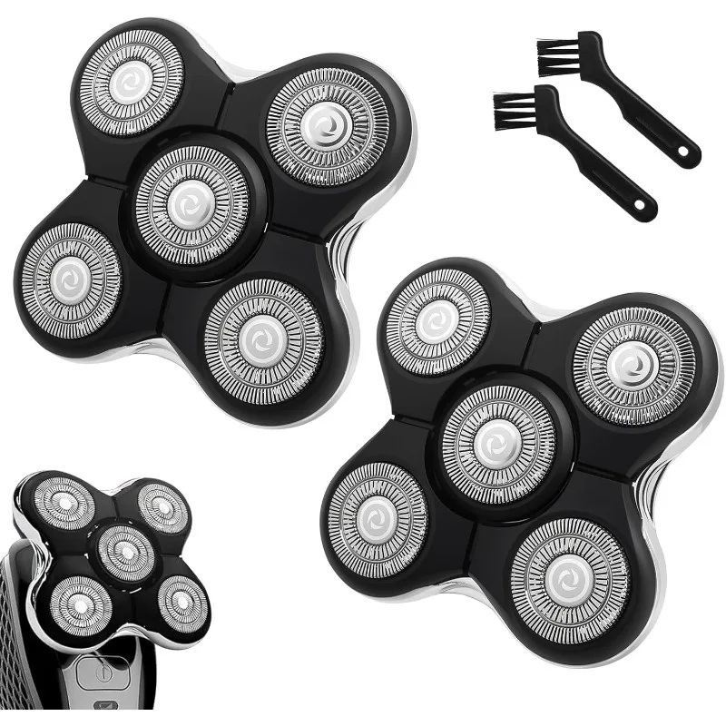 1/2/3/6 Peças de Cabeças de Reposição para Barbeador Compatíveis com o Modelo Balder XR7000/XR1500/XR5, Barbeador Elétrico para Homens Carecas
