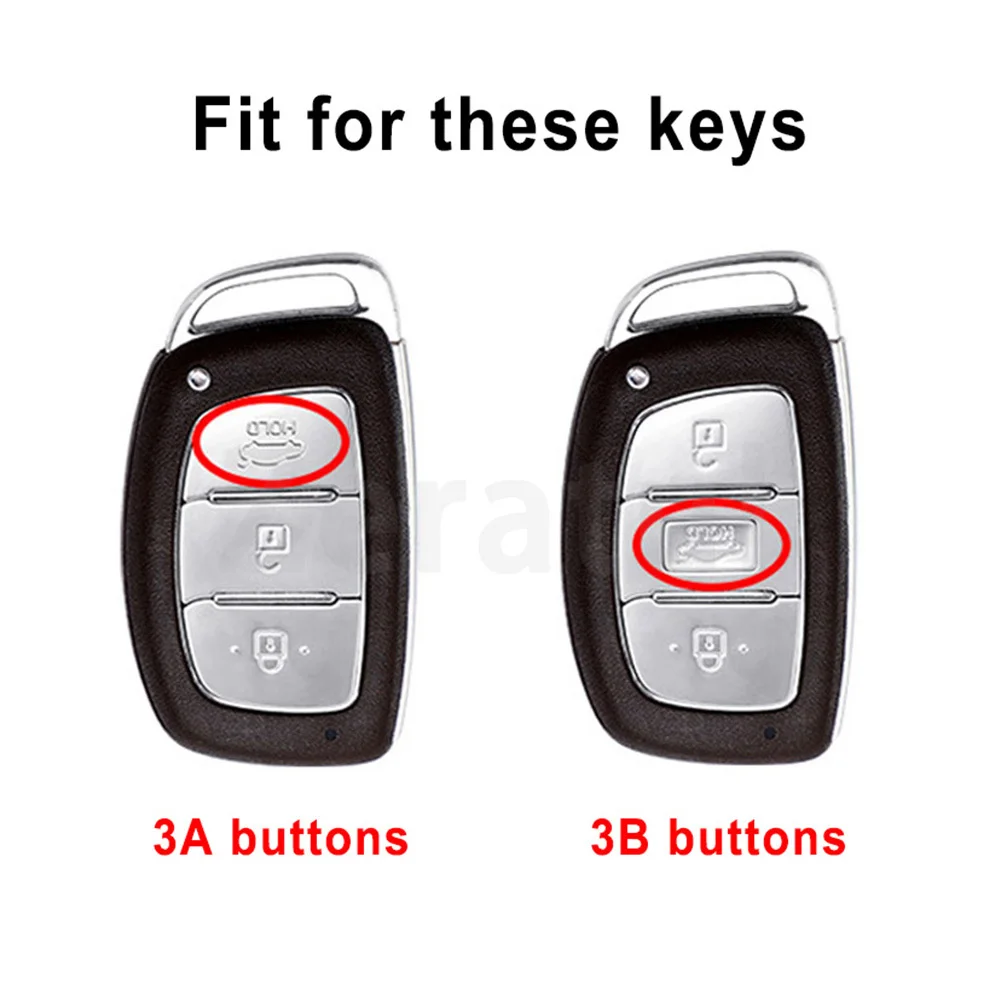 3 Buttons TPU Car Smart Key Case Cover for Hyundai Tucson Santa Fe Rena Sonata Elantra Creta Ix35 Ix45 I10 I30 I40 Accessories