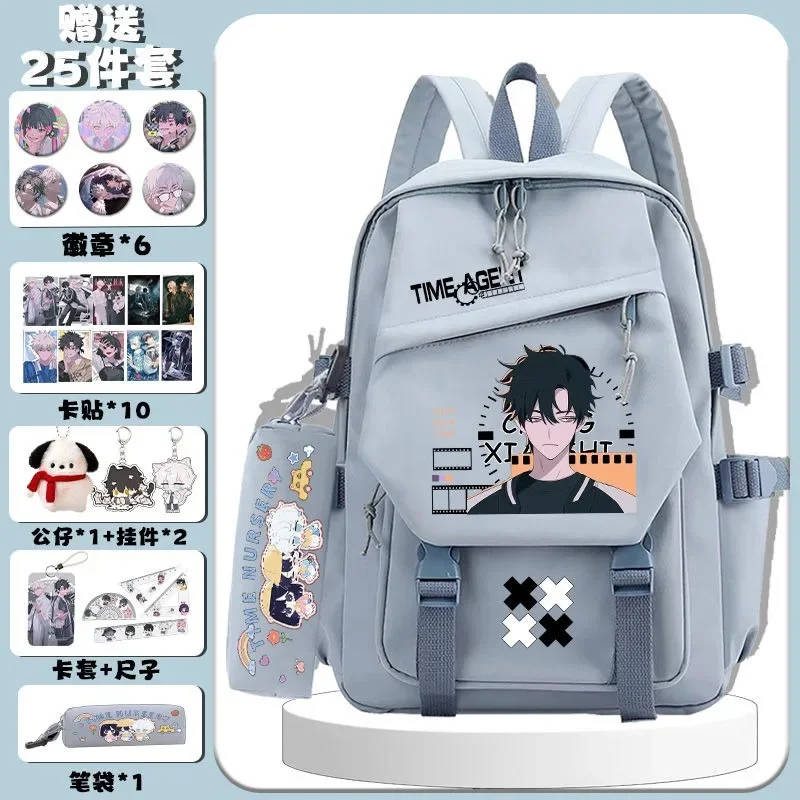 

Black White Blue Pink, Link Click, Student Kids Teens School Bags, Large Capacity Mochilas Anime Backpacks for Girls Boys Gift