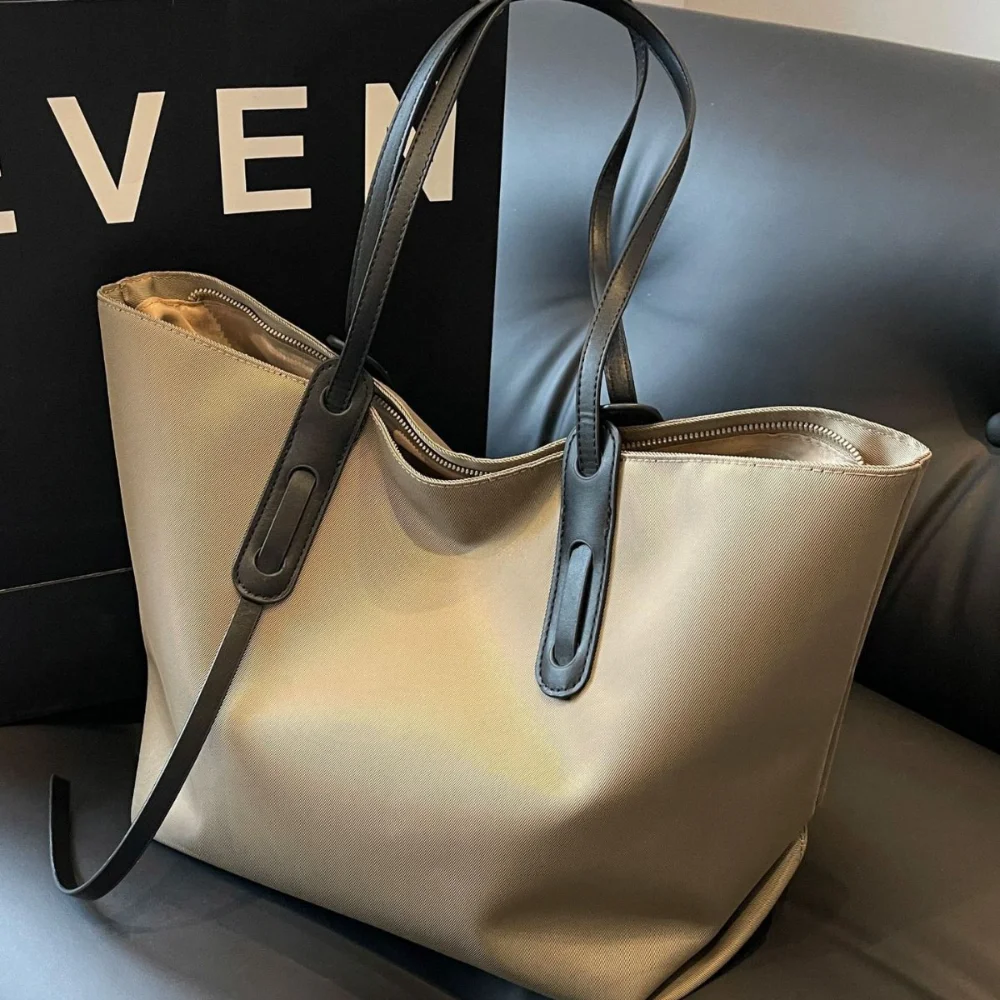 

Retro Simple Large-Capacity Oxford Cloth New Fashion Texture Handbag Tote ShoulderBag
