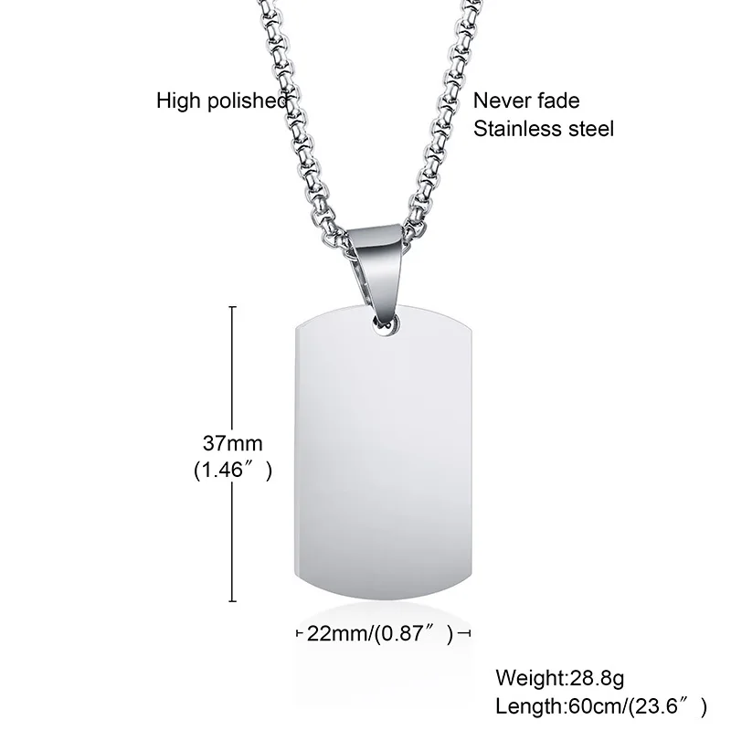Men Dog Tag Urn Necklace,Stainless Steel Ashes Cremation Urn Pendant Necklaces with Funnel,Commemorative Jewelry Gifts