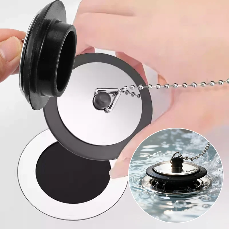  1/3Pcs Plastic Bath Plug Rubber Drain Stopper Water Bathtub Caps Universal Sink Drains for Kitchen Bathroom Accessories