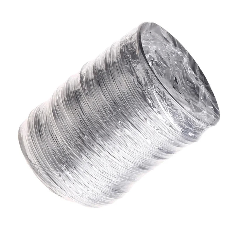 Duto ar Folha Alumínio Dupla Camada 80 mm à Prova Resistente Calor 3m6m