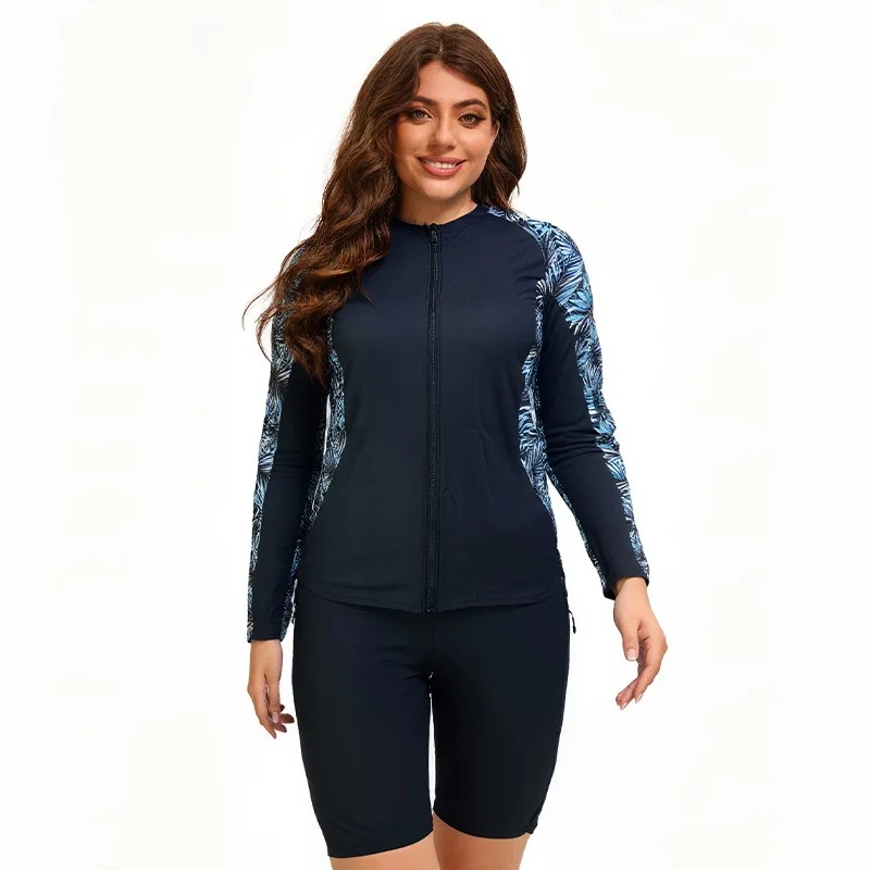 2026 New 3 Pcs Swimsuit Wetsuit Long Sleeve Quick Dry Surfing Jellyfish Suit Diving Clothes Separate Design Water Sports XL-5XL