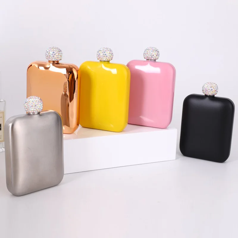 

Whisky Flask 6 Oz Stainless Steel Flask for Alcohol Bridesmaid Gift Whiskey Flask Groomsmen Gifts Portable Wine Bottle