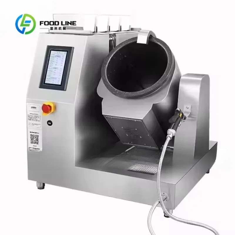 Customized Automatic Food Stir Fry Robot Intelligent Cooking Machine Energy Saving Easy Operation Stainless Steel Cooking Tool